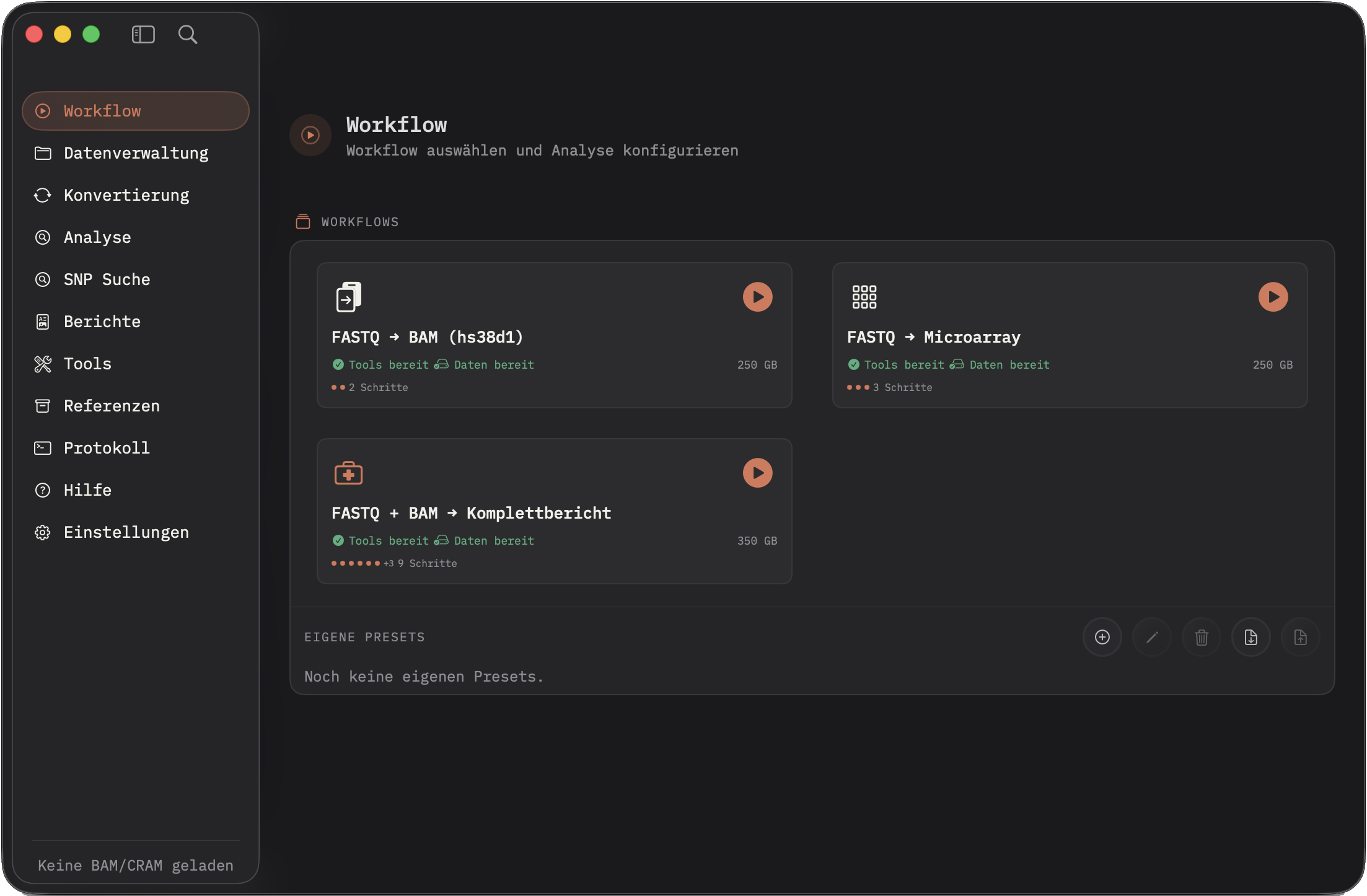 Genome Workflow Screenshot